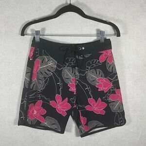 IPD Hawaiian Floral 4way Stretch Swim/Board Shorts Mens Size 25